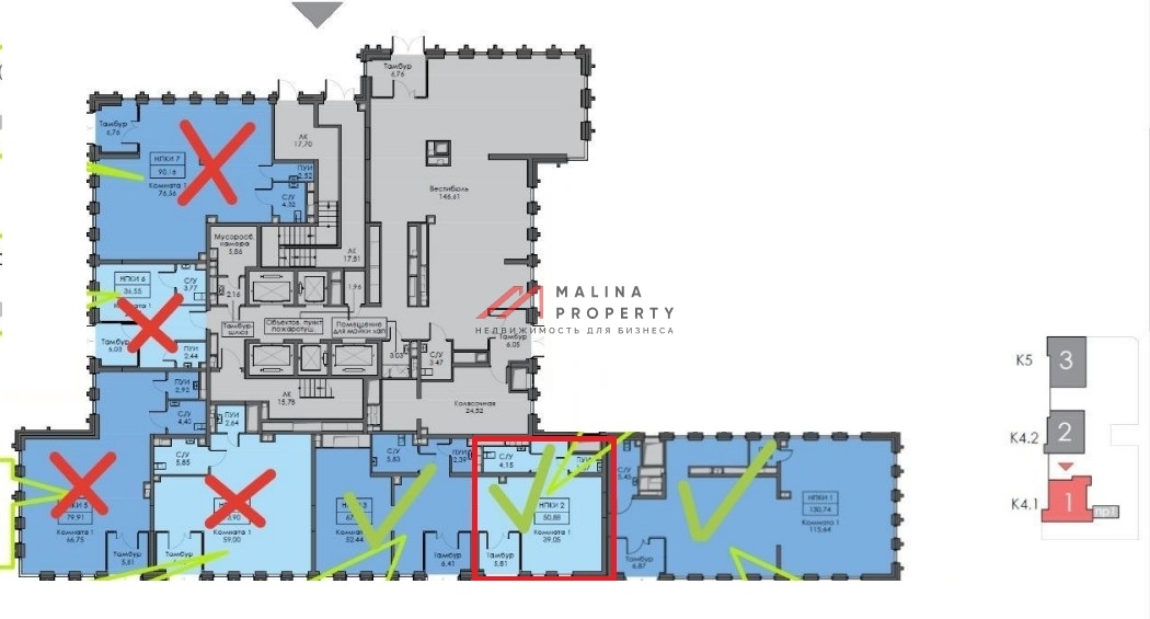 Продажа помещения в жилом комплексе Среда на Кутузовском