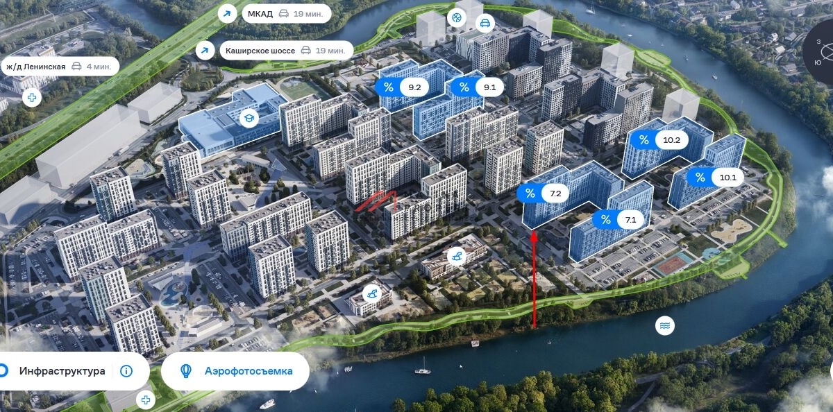 Продажа торгового помещения в ЖК "Прибрежный Парк"