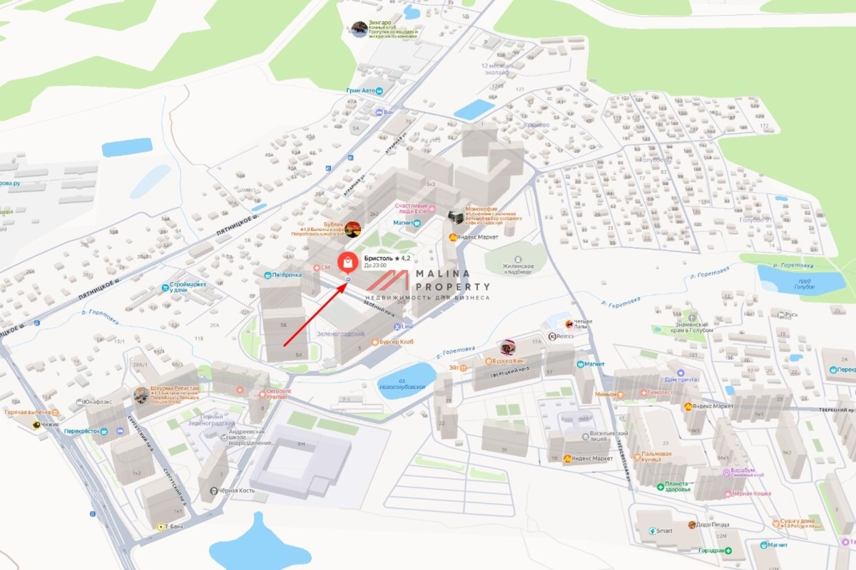 Продажа торгового помещения с арендатором Бристоль 