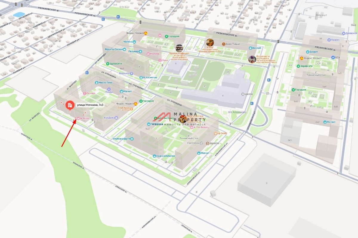 Продажа коммерческого помещения в ЖК "Алхимово"