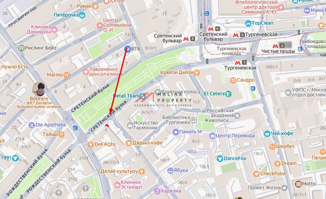 Аренда помещения под общепит у метро Тургеневская