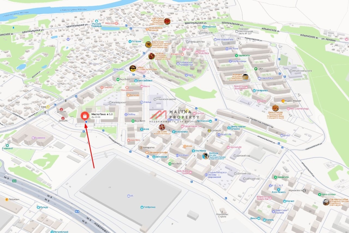 Аренда торгового помещения в ЖК Ильинские Луга