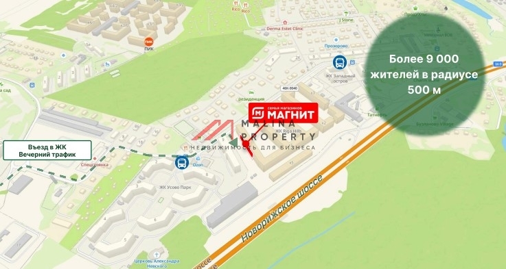 Продажа помещения с арендатором Магнит в ЖК "Riga Hills"