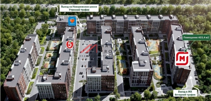 Продажа помещения с арендатором Магнит в ЖК "Riga Hills"