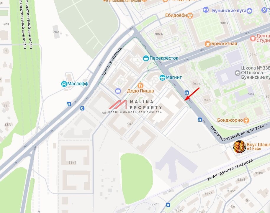 Аренда помещения в ЖК "Бунинcкие кварталы"