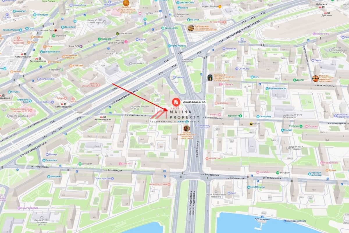 Продажа помещения с арендатором у метро Автозаводская 