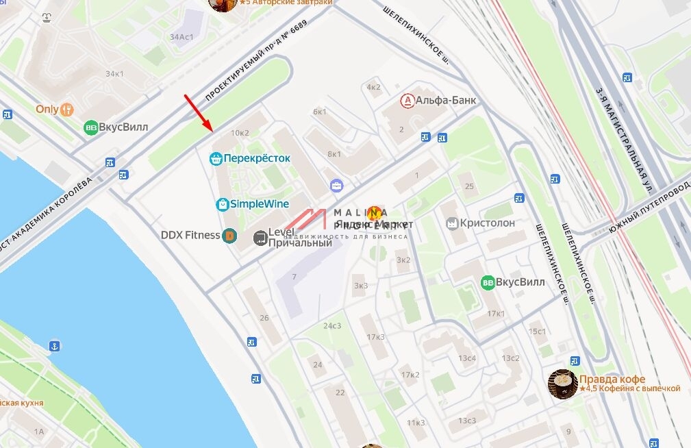 Аренда торгового помещения в ЖК "Level Причальный"