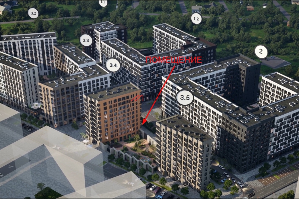 Продажа углового помещения с аптекой Горздрав в ЖК "Родные кварталы"