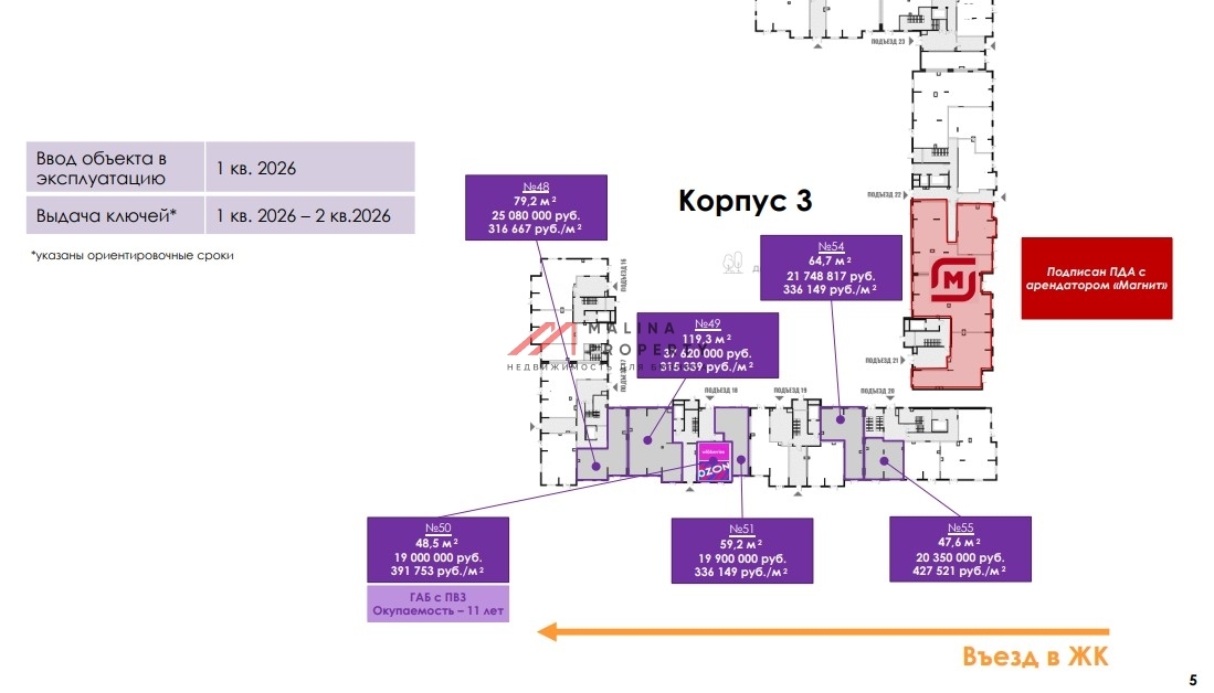 Продажа торгового помещения в ЖК "Новое Летово"