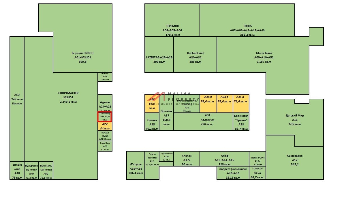 Продажа помещения с кофейней в ТК "Митино парк"