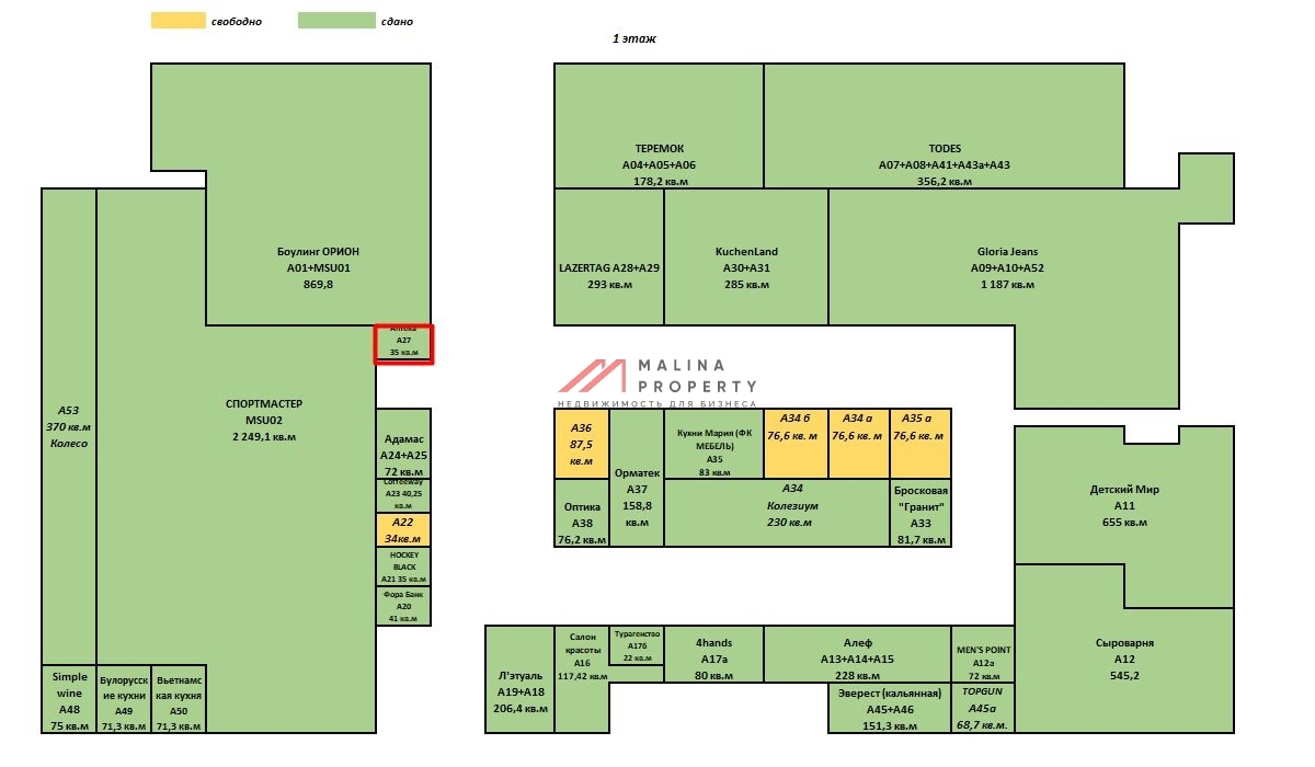 Продажа помещения с аптекой Доктор Столетов