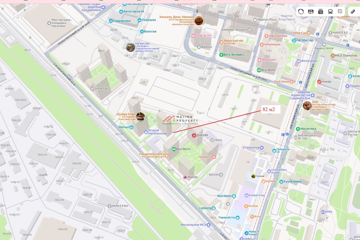 Аренда торгового помещения в ЖК "Второй Нагатинский"