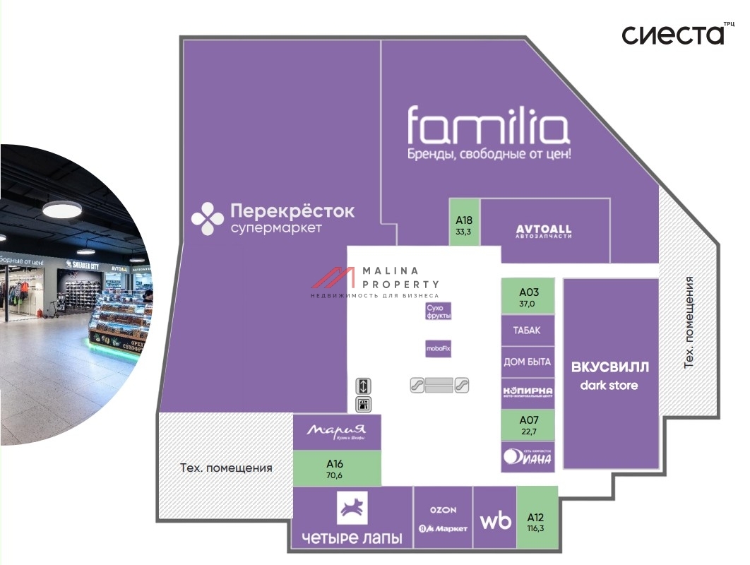 Продажа торгового центра "Сиеста"