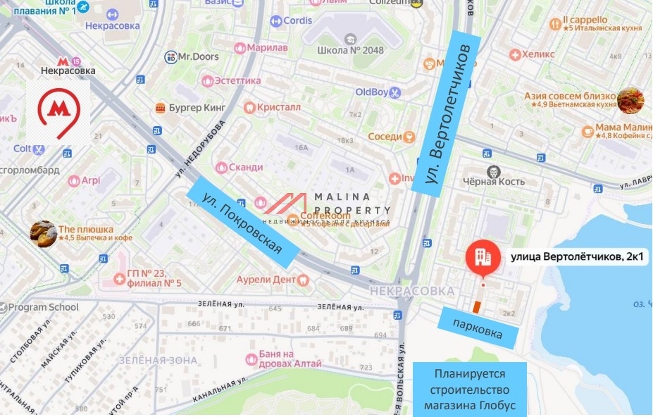 Аренда торгового помещения в Некрасовке