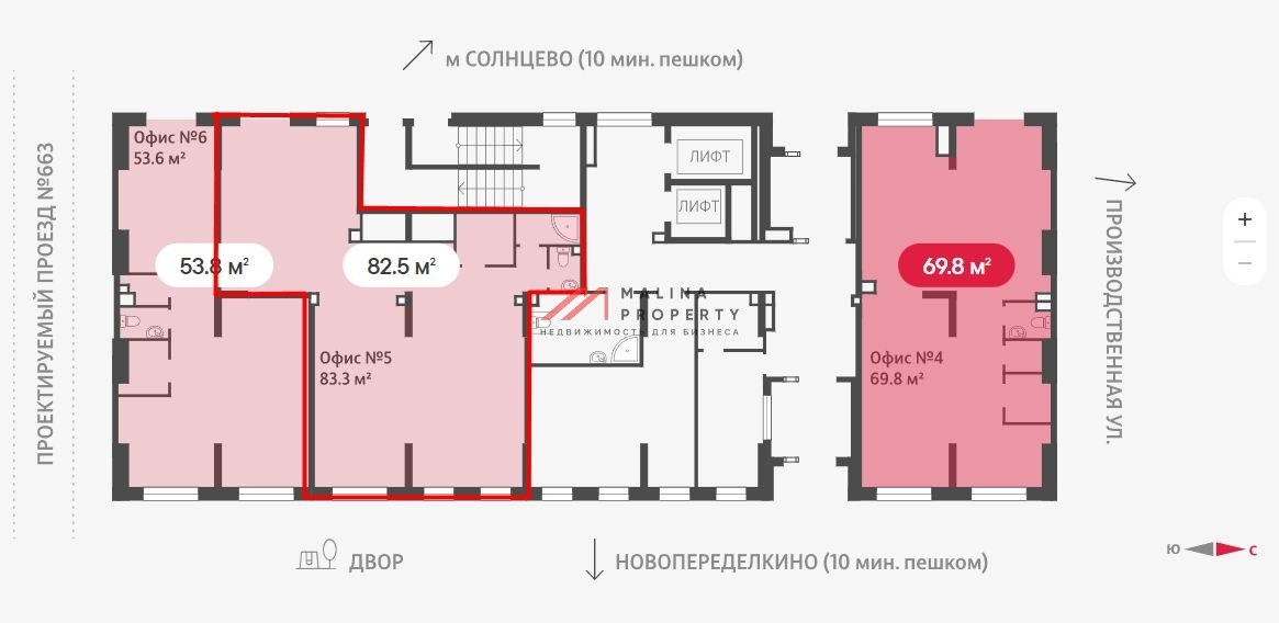 Продажа торгового помещения в ЖК Лучи-2