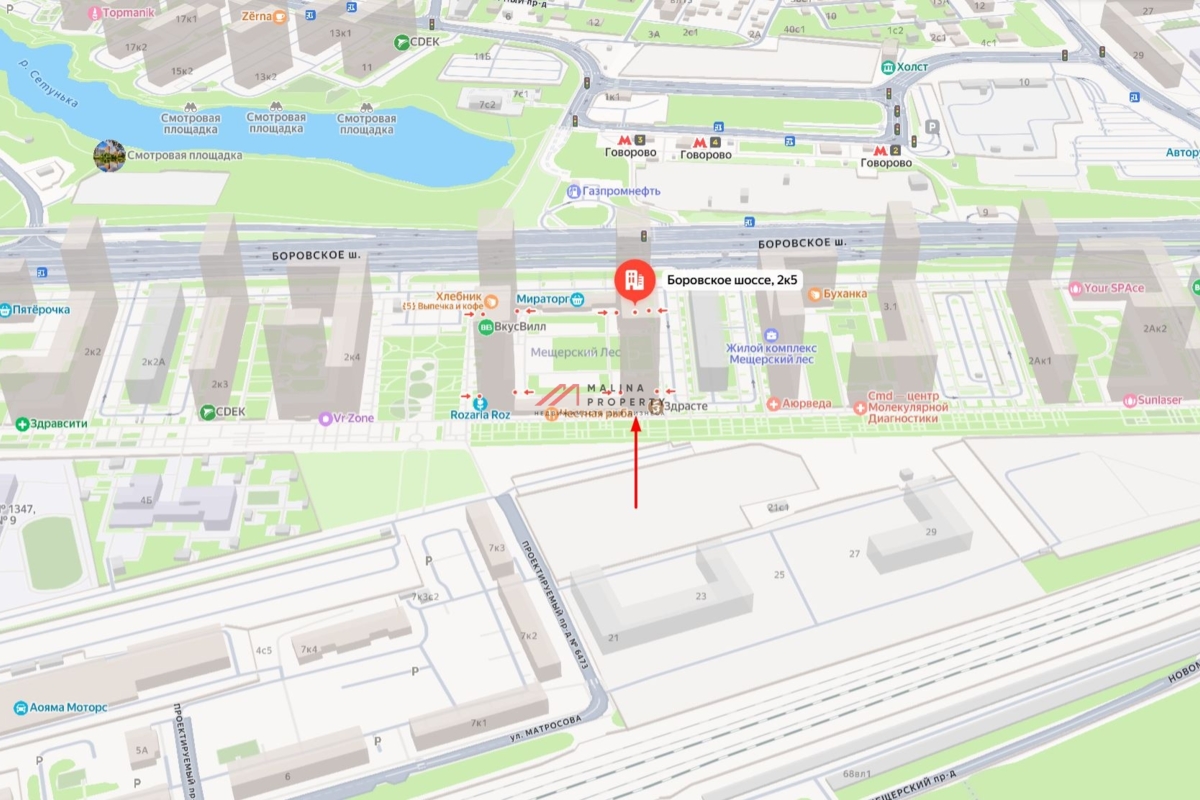 Аренда торгового помещения в ЖК Мещерский лес