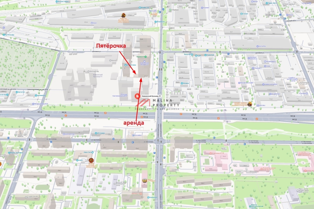 Аренда торгового помещения в ЖК "Кавказский бульвар 51" 