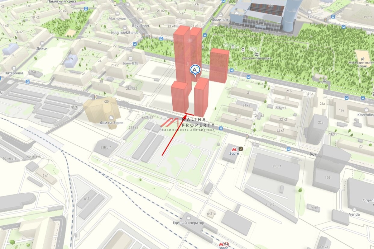 Продажа торгового помещения в ЖК "Indy Towers" 