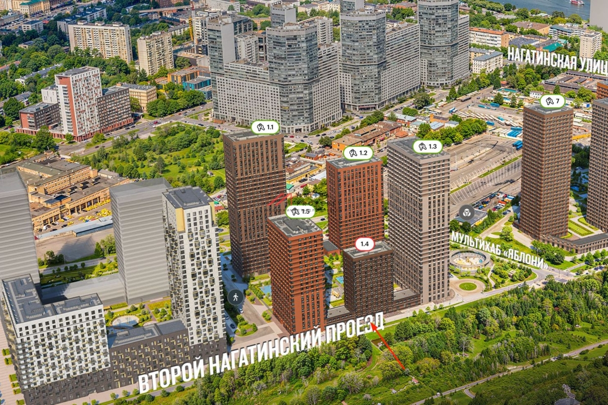 Аренда помещения на 1-й линии в ЖК "2-й Нагатинский" 