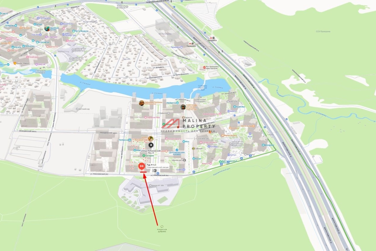 Продажа помещения с арендатором в ЖК "Прокшино" 