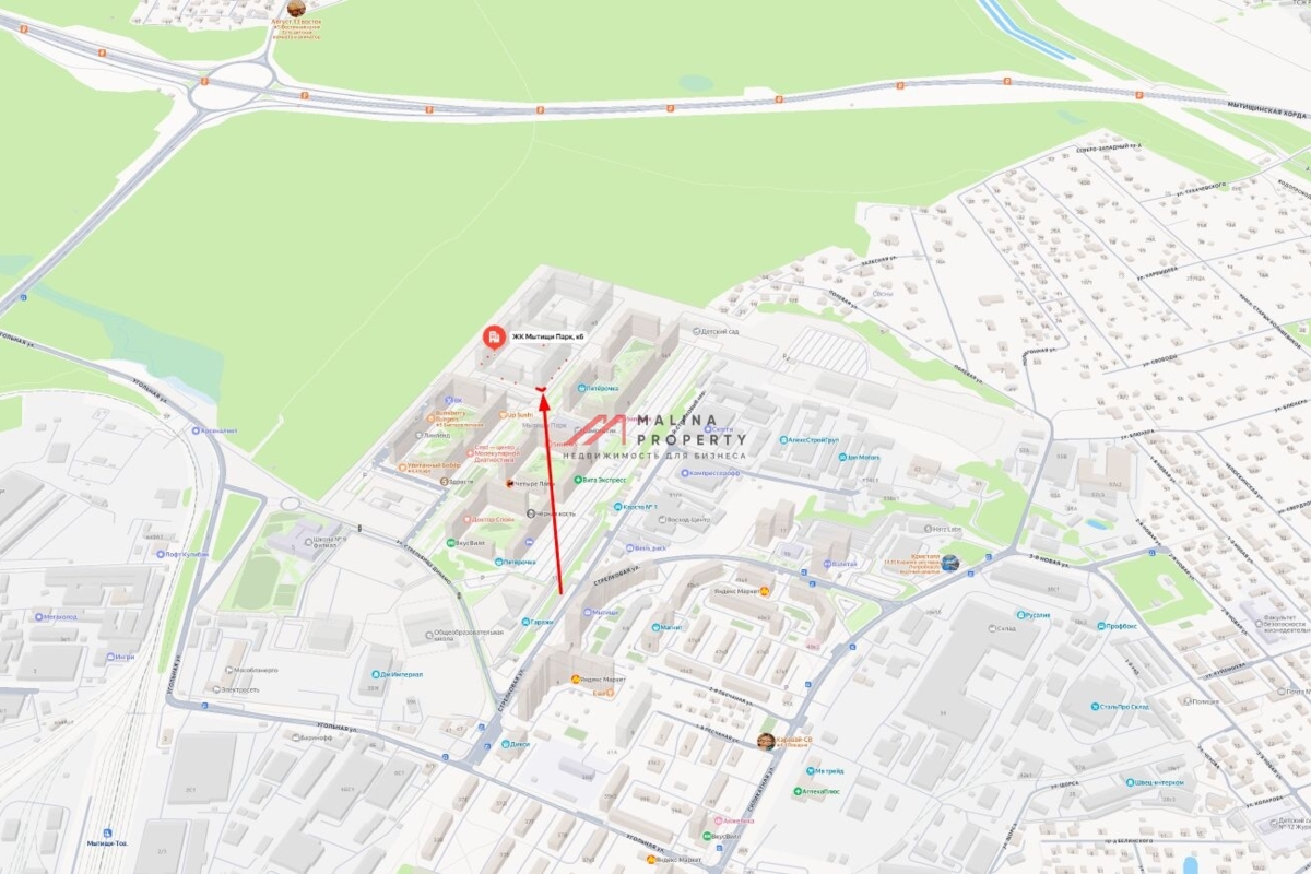 Аренда торгового помещения в ЖК "Мытищи парк"