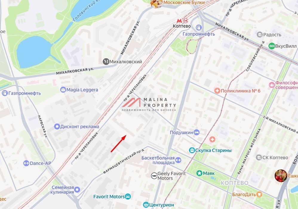 Аренда помещения в новом доме в районе Коптево