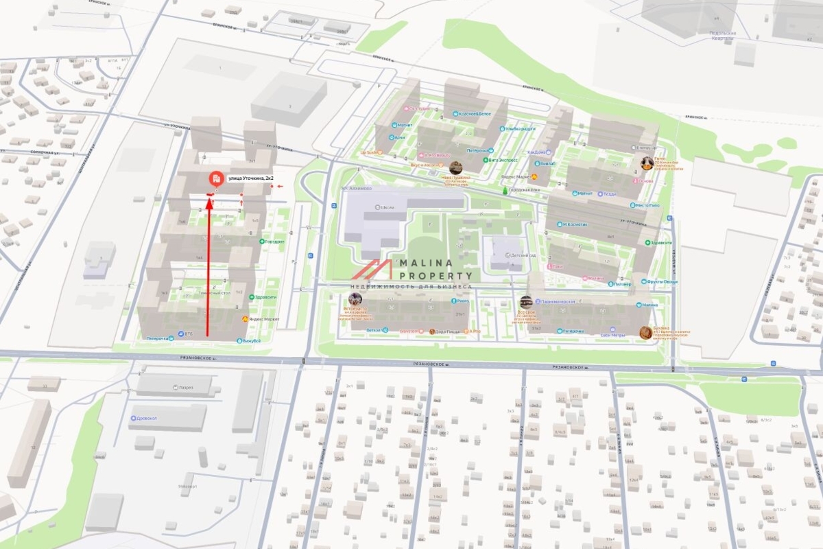 Аренда торгового помещения в ЖК "Алхимово"