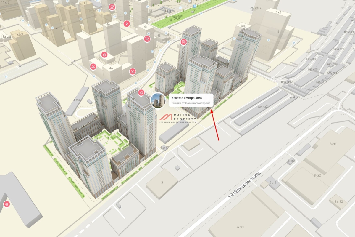 Продажа торгового помещения в ЖК «Квартал Метроном»