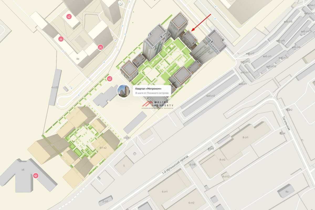 Продажа торгового помещения в ЖК «Квартал Метроном»