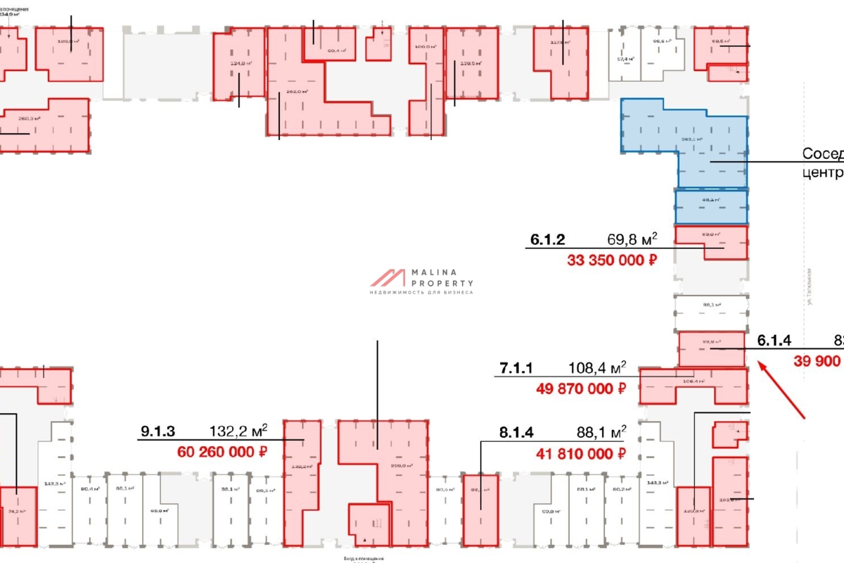 Продажа торгового помещения в ЖК «Квартал Метроном»