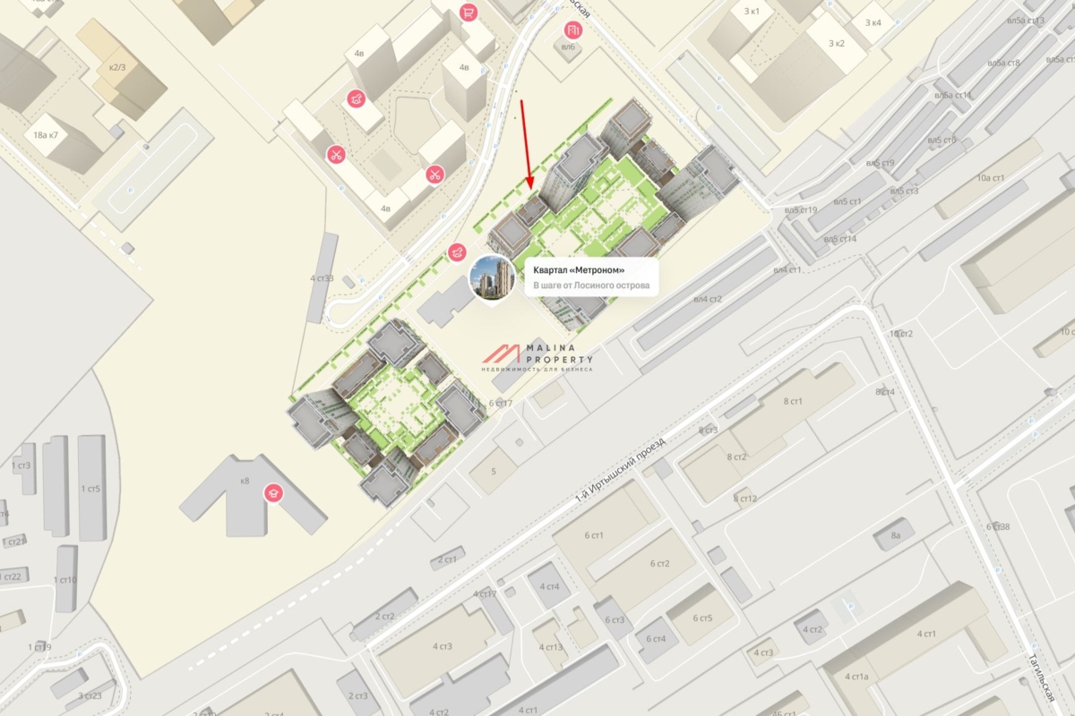 Продажа торгового помещения в ЖК «Квартал Метроном»