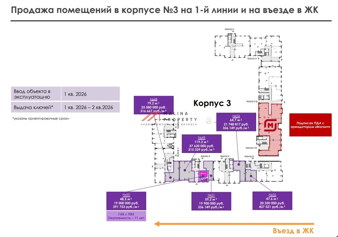 Продажа торгового помещения в ЖК "Новое Летово"