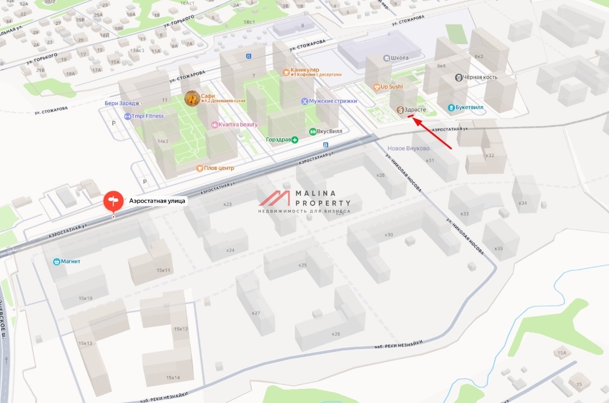 Аренда торгового помещения в ЖК "Новое Внуково" 