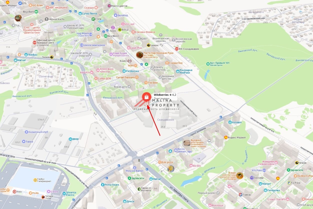 Продажа торгового помещения в ЖК "Скандинавия центр"