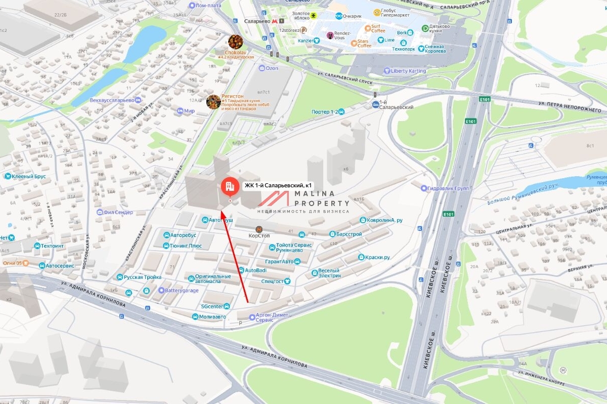 Продажа торгового помещения в ЖК "1-й Саларьевский" 