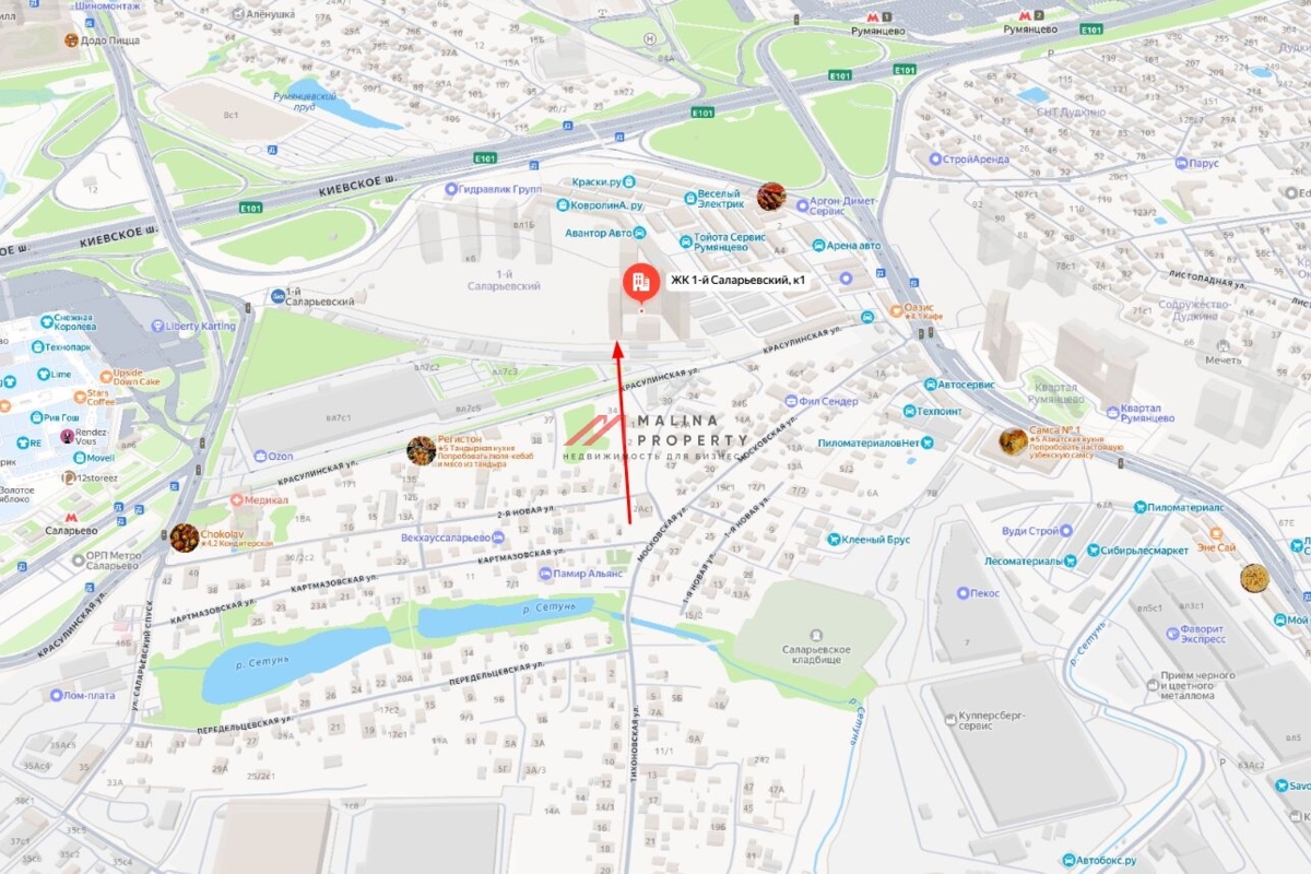 Продажа торгового помещения в ЖК "1-й Саларьевский" 