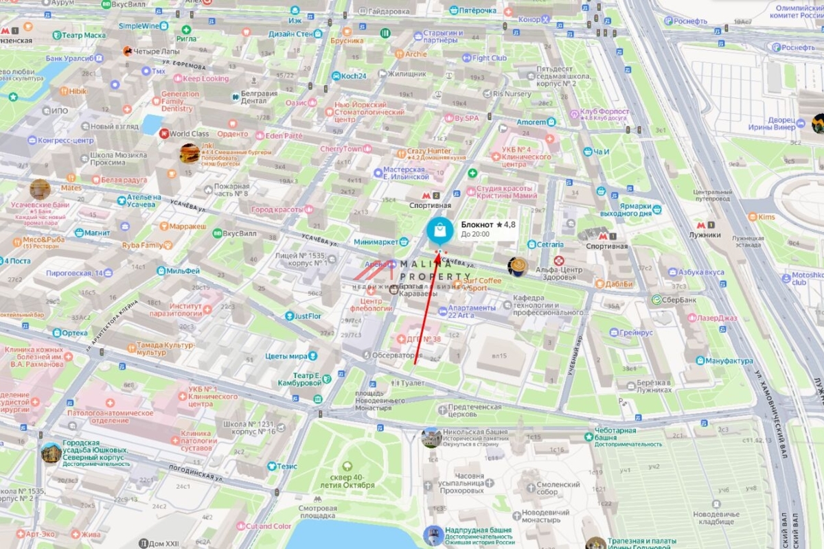 Аренда помещения у метро Спортивная 