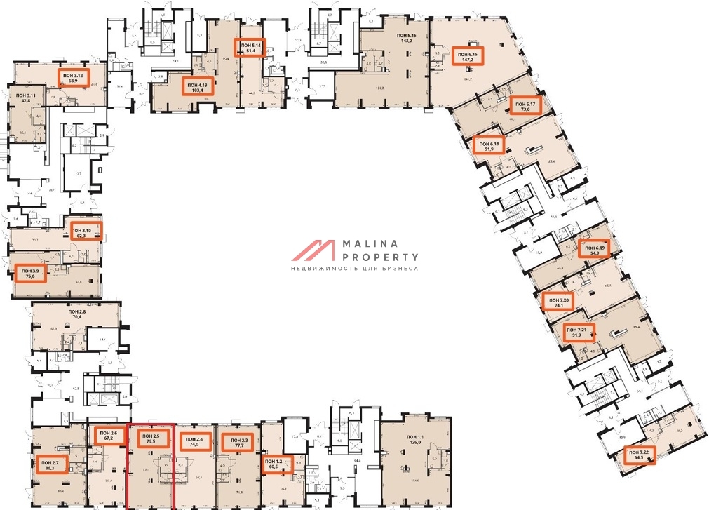 Продажа торгового помещения в ЖК "1-й Саларьевский" 