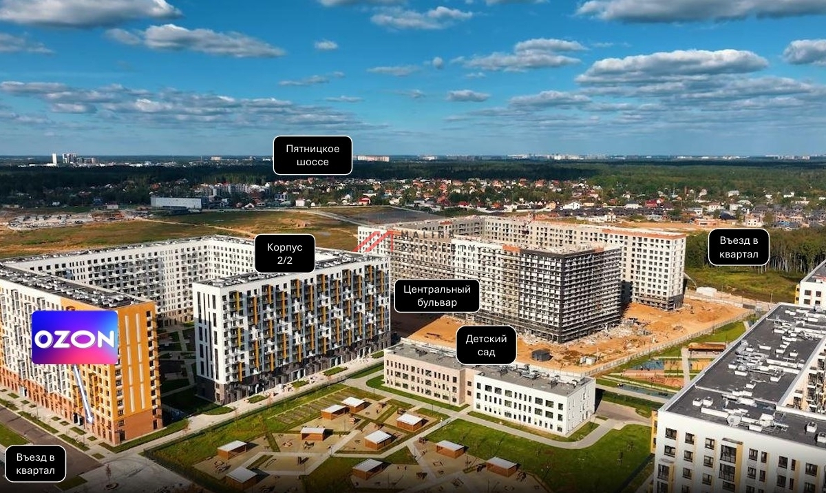 Продажа помещения с арендатором "Ozon" в ЖК "Пятницкие Луга"