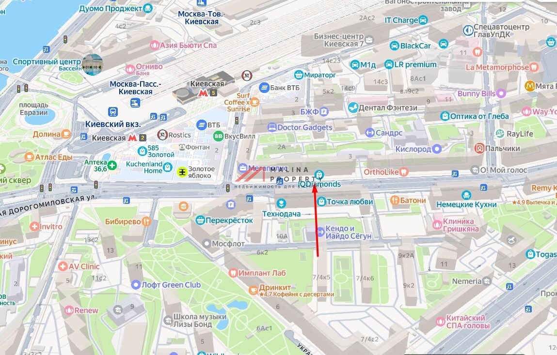 Продажа помещения рядом с метро Киевская