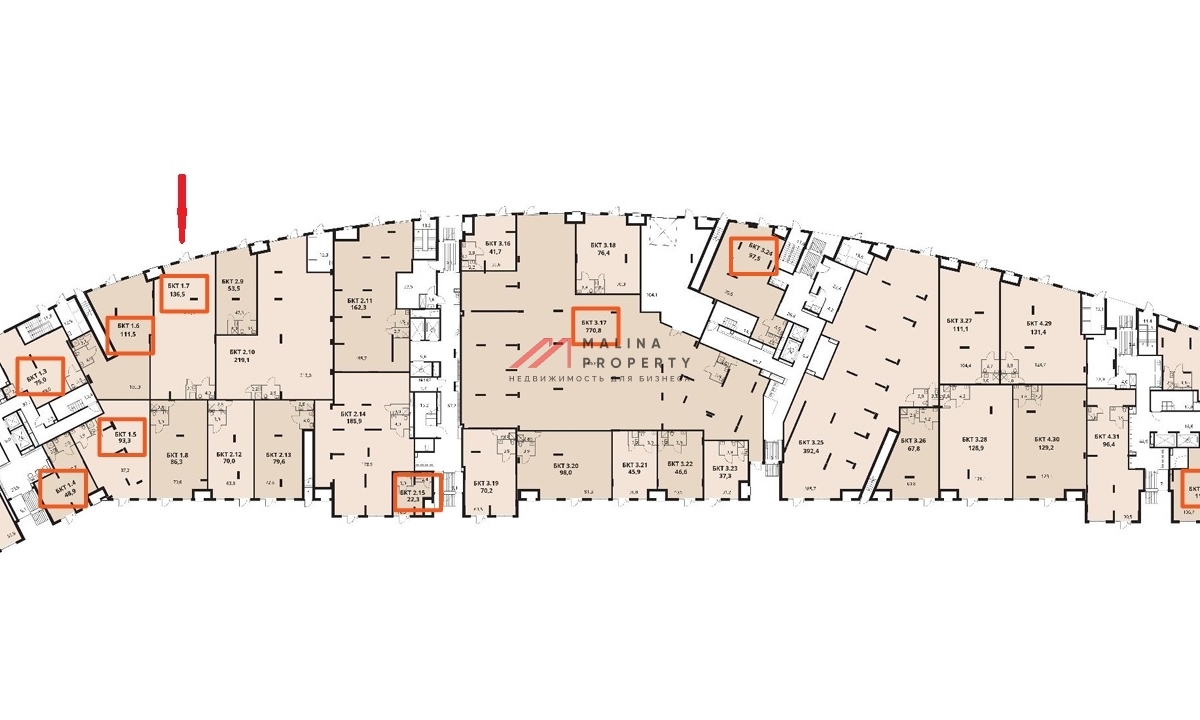 Продажа торгового помещения в ЖК "1-й Саларьевский" 