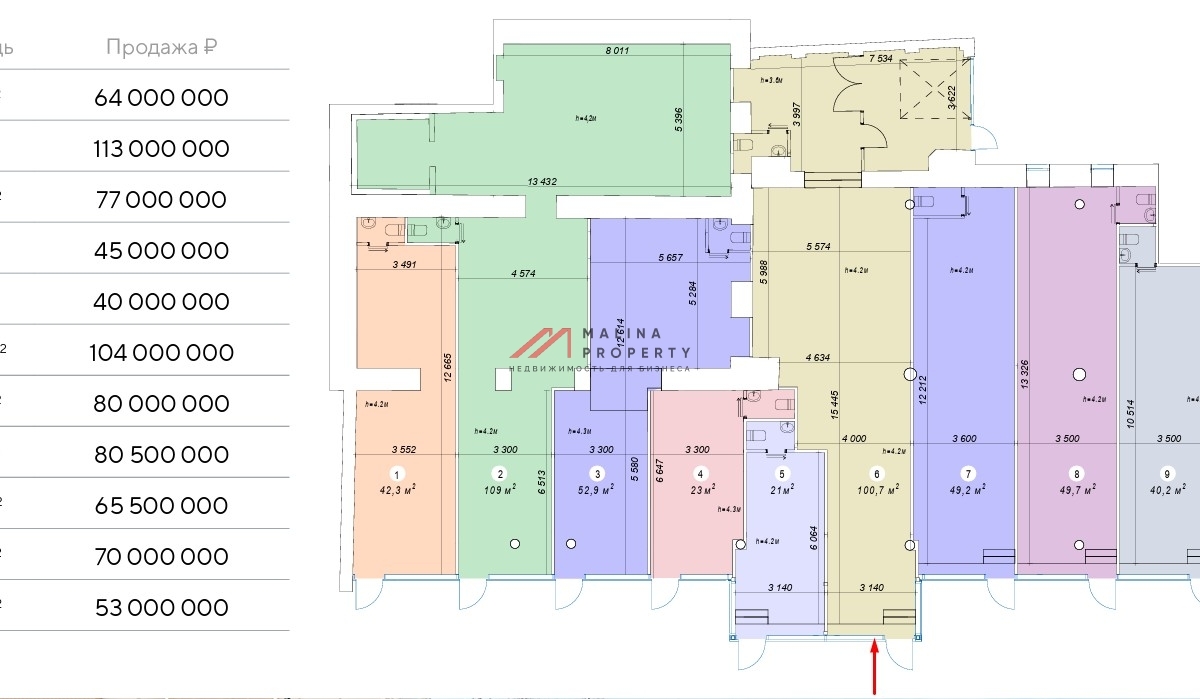 Продажа торгового помещения на Красной Пресне