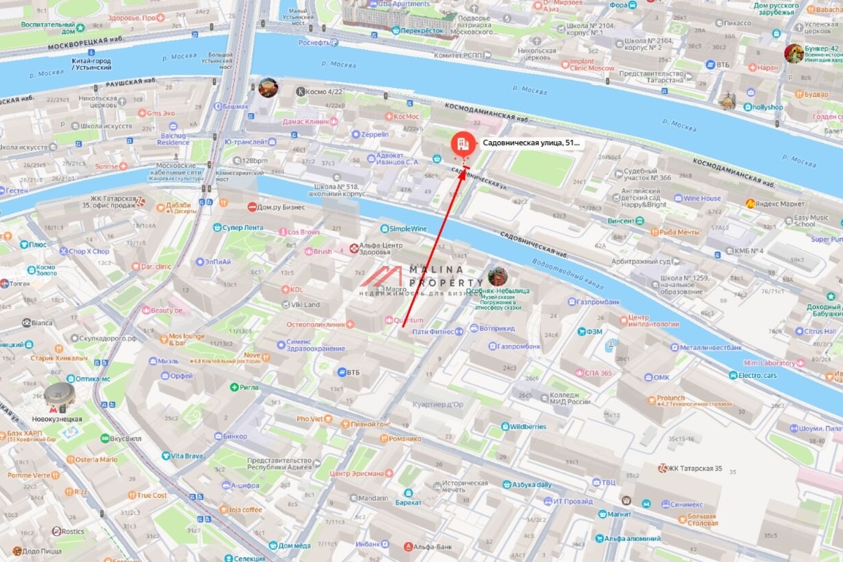 Продажа помещения с арендаторами на Садовнической 