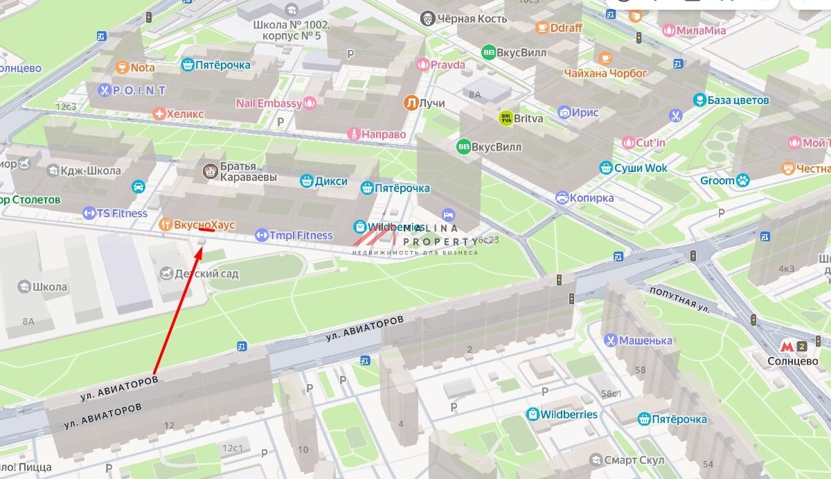 Аренда торгового помещения в жилом комплексе Лучи