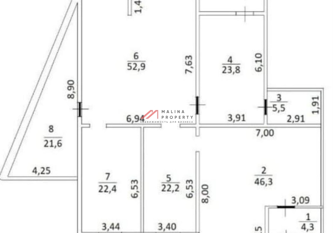 Продажа помещения с арендаторами у метро Кузьминки 