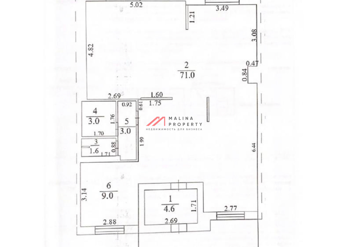 Продажа торгового помещения с арендатором "Бристоль"