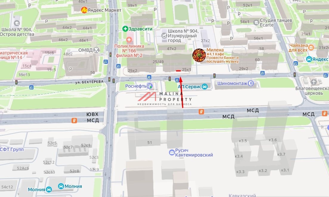 Аренда торгового помещения в новом доме 