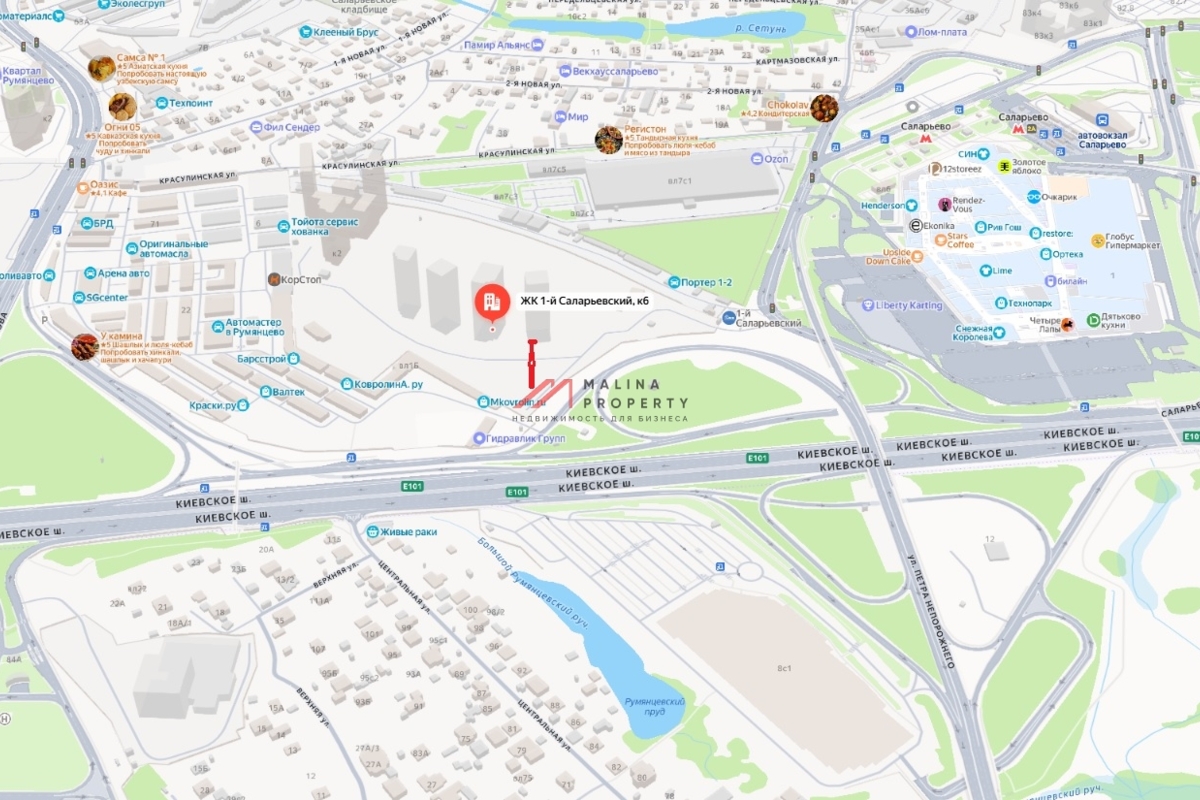 Продажа торгового помещения в ЖК "1-й Саларьевский" 