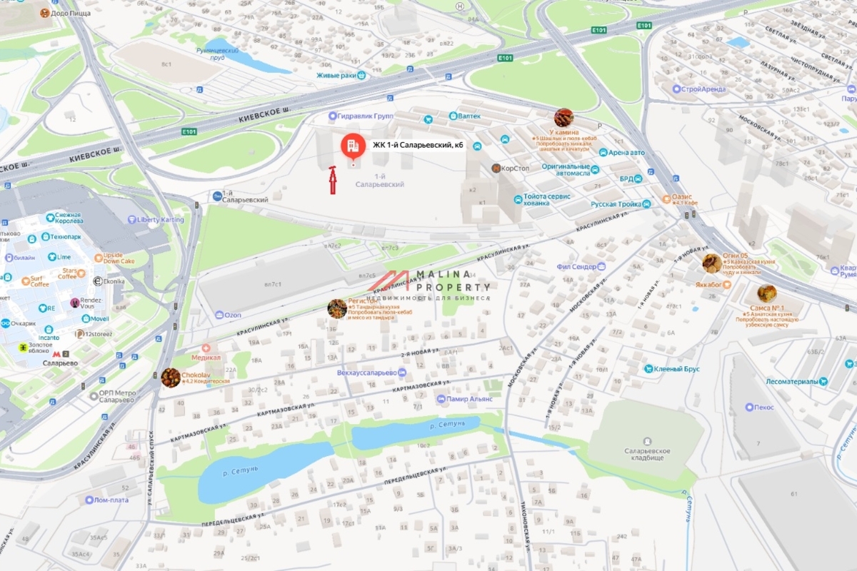 Продажа торгового помещения в ЖК "1-й Саларьевский" 