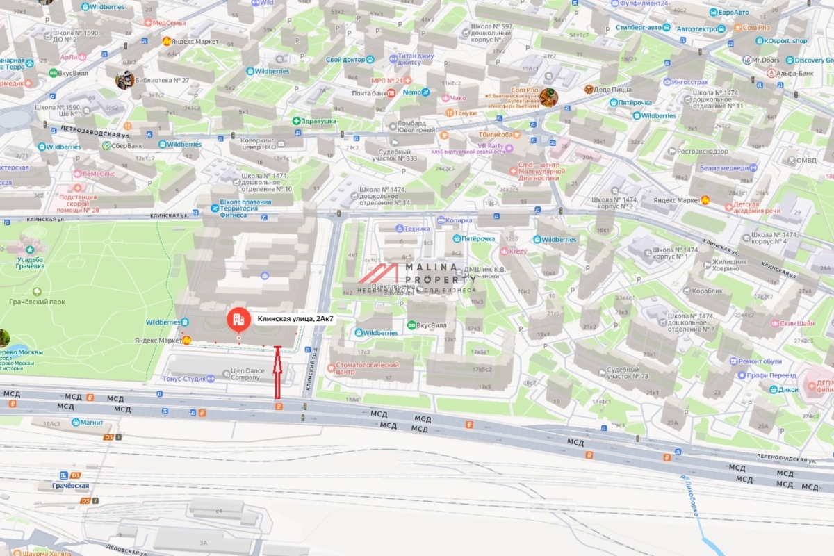 Аренда торгового помещения в ЖК "Мой адрес на Клинской" 